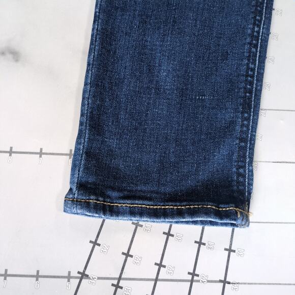 Silver Jeans Boyfriend Womens 25 Blue Pants Dark Faded Stretch Crop Ankle Y2K - Picture 8 of 8